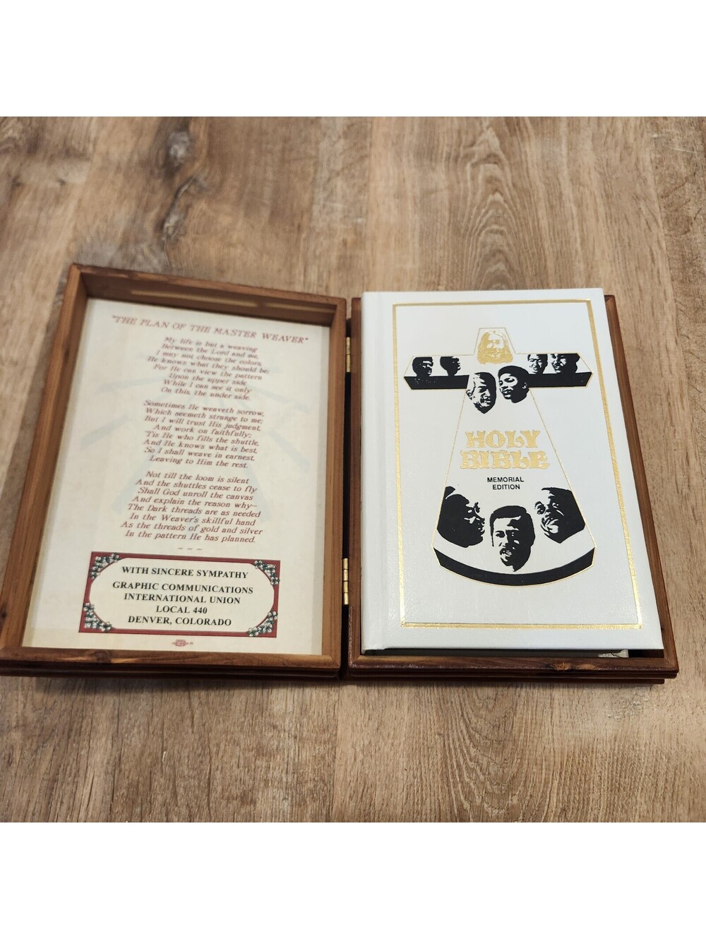 Holy Bible Black Heritage Ed. + Graphic Communications International Union Box